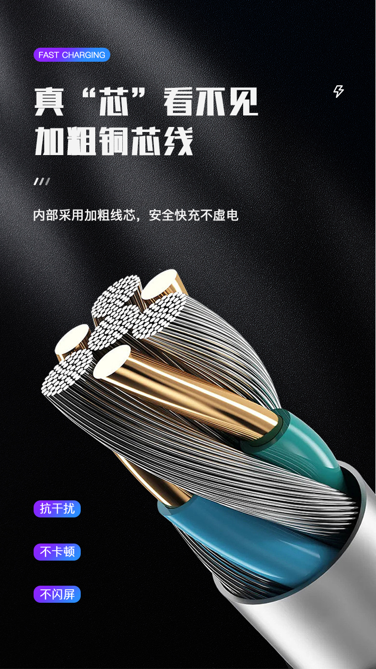 加粗线芯