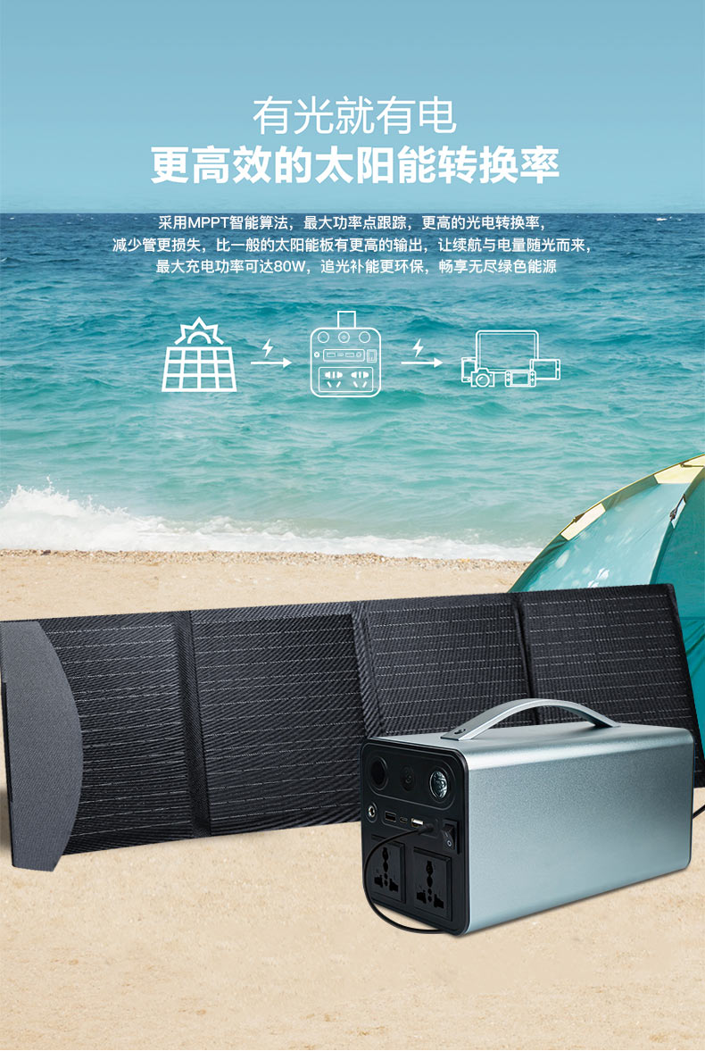 太阳能充电户外移动电源
